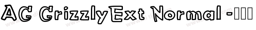 AG GrizzlyExt Normal字体转换